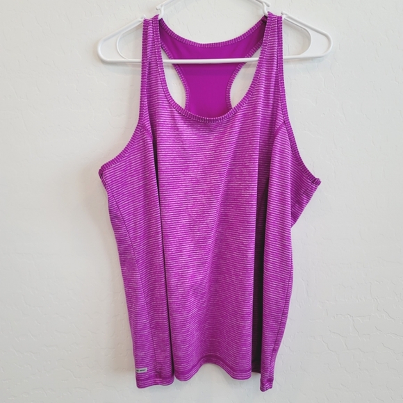 Danskin Tops - 💕 Danskin Purple Striped Tank Top Size XXL